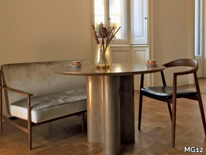 GIORGIA - Round bronze dining table _ MG12