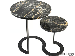 URANO INFINITY - Round marble Portoro coffee table _ MILLE997