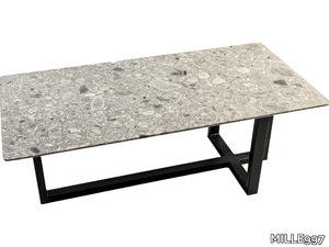 AFRODITE - “CEPPO DI GRÈ” STONE - Rectangular natural stone coffee table _ MILLE997