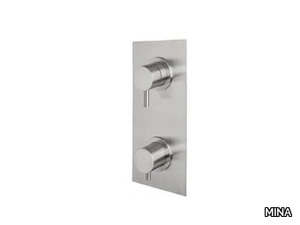 STIRIANA 66P2 - Stainless steel shower tap with plate _ MINA