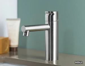 GIOTTO 7150 - Countertop single handle stainless steel washbasin mixer _ MINA