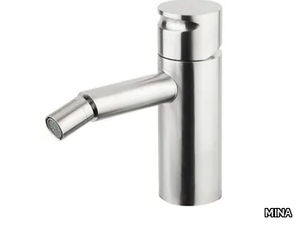 GIOTTO 7203 - Countertop stainless steel bidet mixer with swivel spout _ MINA