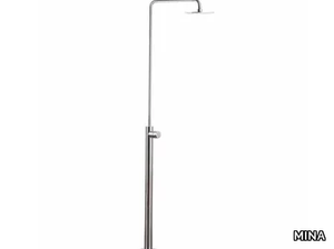 GIOTTO 70801T - Floor standing stainless steel shower panel with overhead shower _ MINA