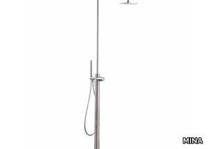 GIOTTO 70802500XT - Floor standing stainless steel shower panel with hand shower _ MINA