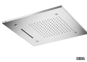 VELA COLOR LED 09345 - Ceiling mounted 3-spray stainless steel rain shower _ MINA