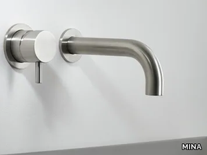 STIRIANA 6162-6000 - Wall-mounted stainless steel washbasin mixer _ MINA