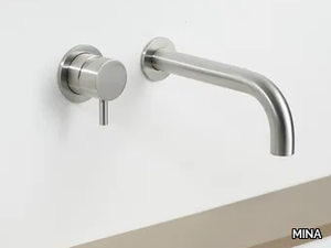 STIRIANA 6162-6200 - Wall-mounted stainless steel washbasin mixer with aerator _ MINA