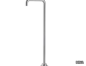 STIRIANA 6728T - Floor standing stainless steel bathtub spout _ MINA