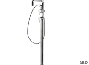 STIRIANA 6780400T - Floor standing stainless steel bathtub mixer with hand shower _ MINA