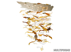 AUTUMN LEAVES - Handmade Murano glass pendant lamp _ MULTIFORME