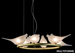 LIGHT OF LOVE 6 - Handmade blown glass pendant lamp _ MULTIFORME