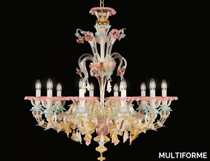 TOFFEE - Handmade Murano glass chandelier _ MULTIFORME