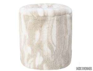 FBB5 / FB5 - Round fake fur pouf _ MX HOME