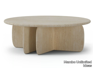 CACTUS - Handmade round travertine coffee table _ Mambo Unlimited Ideas