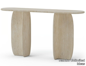 CACTUS - Oval travertine console table _ Mambo Unlimited Ideas