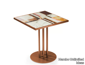 PRAGA - Square glass and metal table _ Mambo Unlimited Ideas