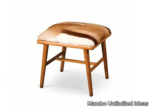 NANO - Low upholstered leather stool _ Mambo Unlimited Ideas