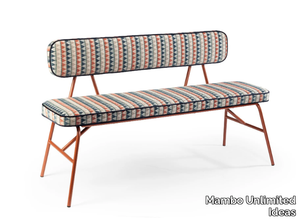 STATE - Upholstered fabric bench with back _ Mambo Unlimited Ideas