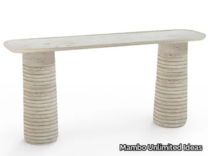 POPPY - Rectangular travertine console table _ Mambo Unlimited Ideas