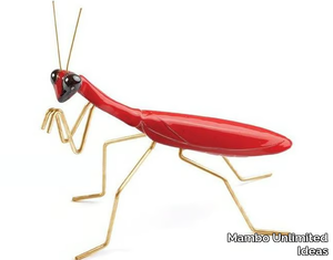 PRAYING MANTIS RED - Contemporary style ceramic decorative object _ Mambo Unlimited Ideas