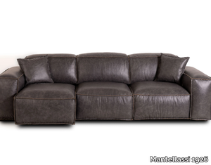 PLACIDO - Sectional 3 seater leather sofa _ Mantellassi 1926