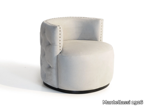 PETRA - Tufted easy chair with armrests _ Mantellassi 1926
