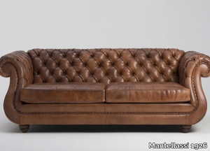 TIPO - 3 seater tufted leather sofa _ Mantellassi 1926