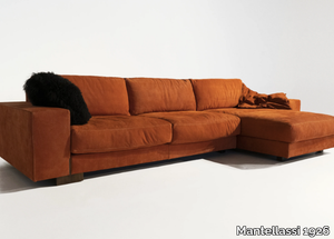 YOU GLAM - Sectional nabuk sofa with chaise longue _ Mantellassi 1926