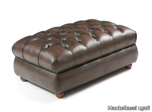 CHESTERFIELD - Rectangular tufted leather pouf _ Mantellassi 1926
