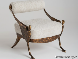 OVER - Fur and bronze easy chair _ Mantellassi 1926