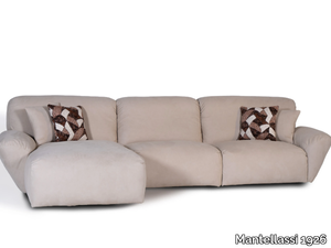 BELUGA - Sectional microfiber sofa with chaise longue _ Mantellassi 1926