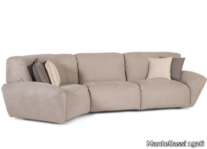 BELUGA - Sectional curved microfiber sofa _ Mantellassi 1926