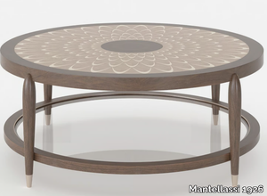 PEACOCK - Round wood veneer coffee table _ Mantellassi 1926