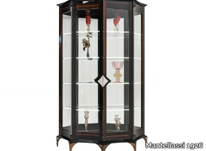 ERMES - Wood and glass display cabinet with integrated lighting _ Mantellassi 1926