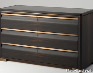 ERCOLE - Eucalyptus chest of drawers with integrated handles _ Mantellassi 1926