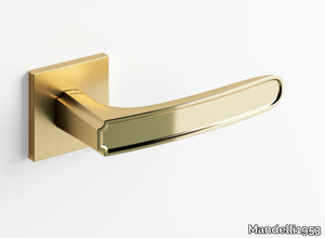 FRAME - Brass door handle on rose _ Mandelli1953