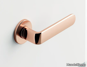 PP33 - Brass door handle on rose _ Mandelli1953