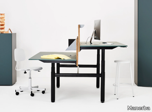 APOLLO - Height-adjustable office desk with cable management _ Manerba