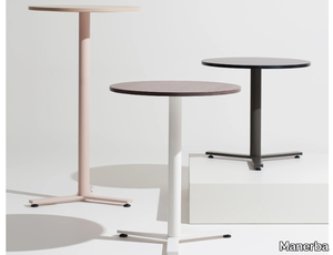 K-WORD - Round wooden high table _ Manerba