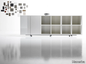 REVO - Open low wooden office shelving _ Manerba