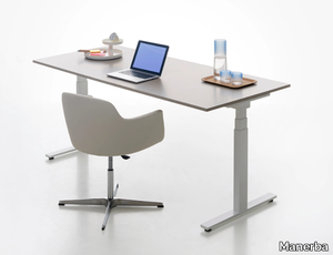 T-LEG - Height-adjustable rectangular office desk _ Manerba