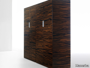 THIN BOX - Tall wooden office storage unit with hinged doors _ Manerba