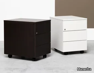 UNIBOX - Wooden office drawer unit with castors _ Manerba