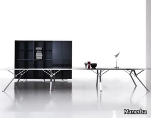 REVO - Rectangular glass meeting table _ Manerba