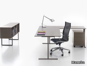 T-LEG - L-shaped wooden office desk _ Manerba