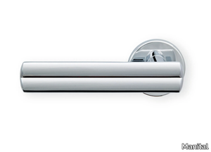 MATRICE - Alloy zinc door handle with lock on rose _ Manital