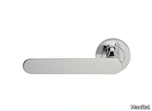 RATIO - Brass door handle on rose with lock _ Manital