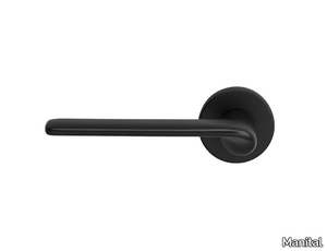 VORTEX - Zinc door handle with lock on rose _ Manital