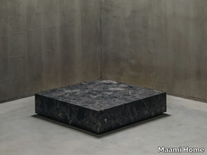 EDGE L GRIS ALVITO - Low square marble coffee table _ Maami Home