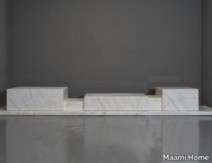 PODIUM CALACATTA - Marble sideboard with drawers _ Maami Home